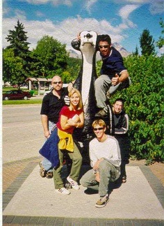 Gang with Fake Bear