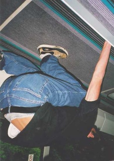 RP or SW climbing bus roof